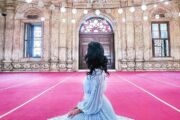 girl at mosque of mohamed ali