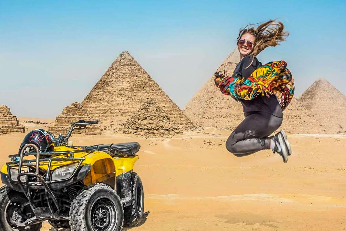 Private Tour to Giza Pyramids, Valley Temple And Sphinx From Port Said Quad Bike Ride